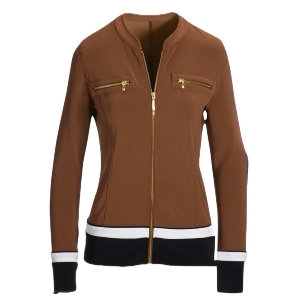 Boston Proper Beyond Travel Color Block Sports Jacket Size: Small